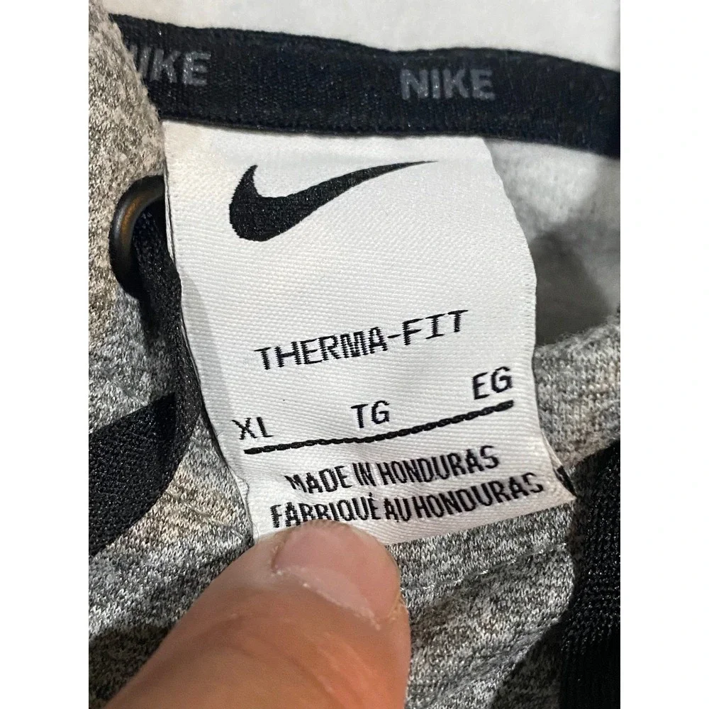 Nike Therma-FIT Mens XL Gray Heathered Pullover Training Hoodie CU6214-063